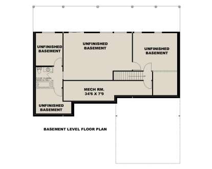 Basement for House Plan #039-00800