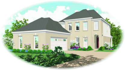 European House Plan #053-00449 Elevation Photo