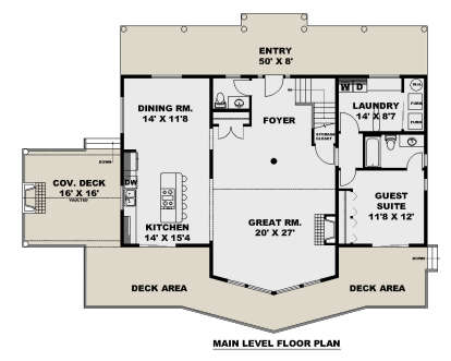 Main Floor for House Plan #039-00802