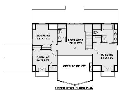 Second Floor for House Plan #039-00802