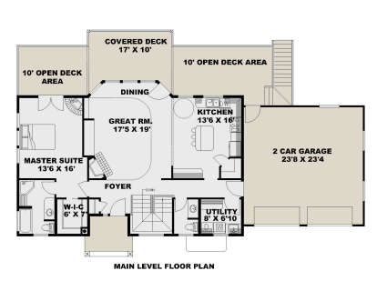 Main Floor for House Plan #039-00804