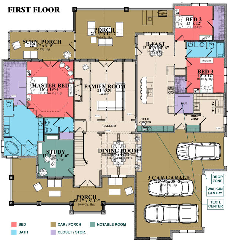 House Plan House Plan #33958 Drawing 1
