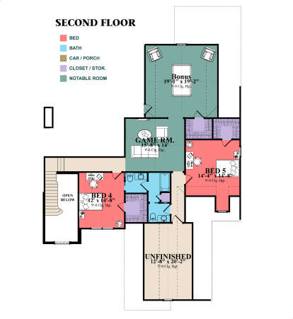 Second Floor for House Plan #1070-00367