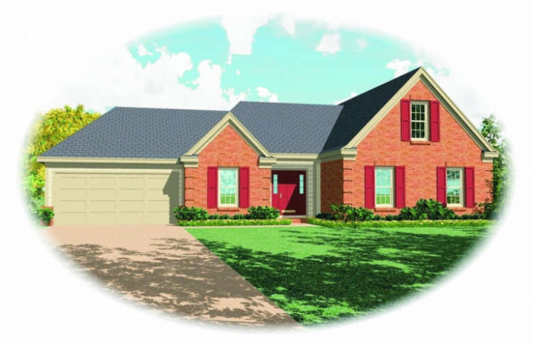 European House Plan #053-00450 Elevation Photo