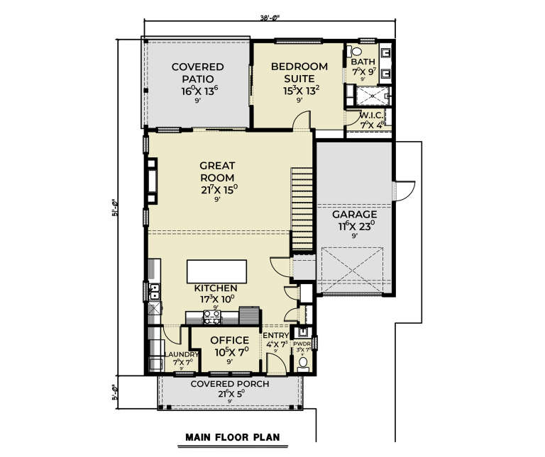 House Plan House Plan #33962 Drawing 1