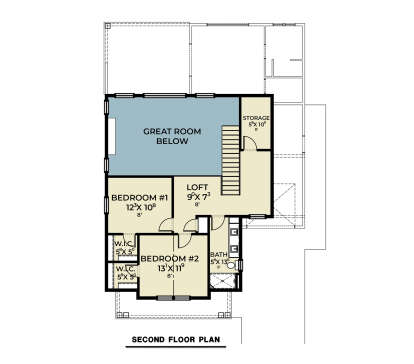 Second Floor for House Plan #2464-00188