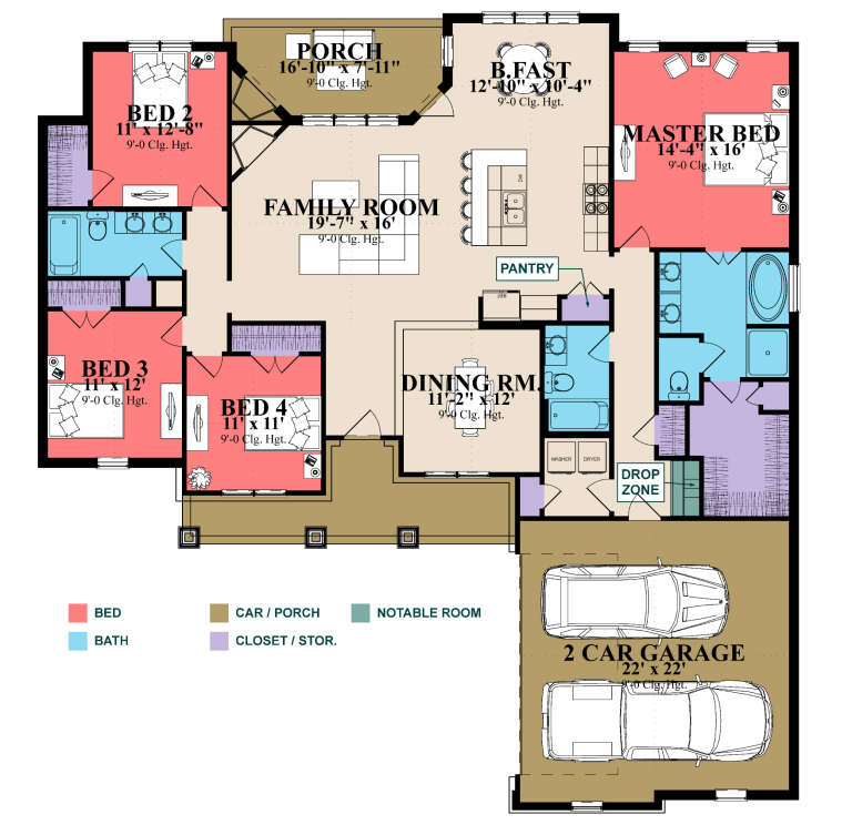 House Plan House Plan #33963 Drawing 1