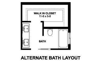 Alternate Master Bathroom for House Plan #2699-00056