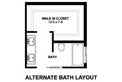 Alternate Master Bathroom for House Plan #2699-00057