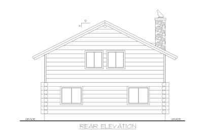 Log House Plan #039-00806 Elevation Photo