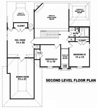 Floorplan 2 for House Plan #053-00451