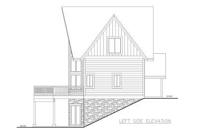 Cabin House Plan #039-00809 Elevation Photo