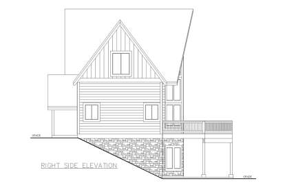 Cabin House Plan #039-00809 Elevation Photo