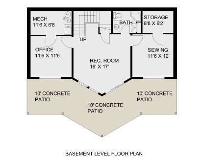 Basement for House Plan #039-00809