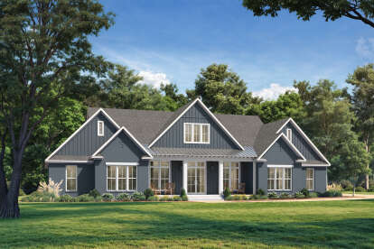 Modern Farmhouse House Plan #041-00404 Elevation Photo