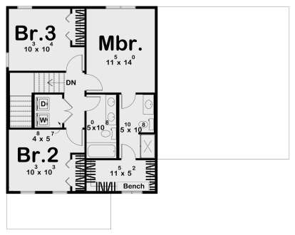 Second Floor for House Plan #963-01176