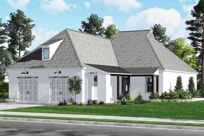 Modern Transitional House Plan #5995-00046 Elevation Photo