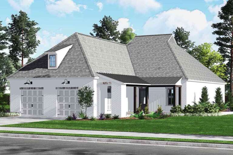 House Plan House Plan #33974 Angled Front Elevation