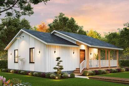 Lake Front House Plan #699-00452 Elevation Photo