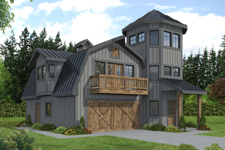 House Plan House Plan #33978 Angled Front Elevation