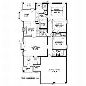 Floorplan 1 for House Plan #053-00452