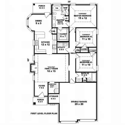 Floorplan1 for House Plan #053-00452
