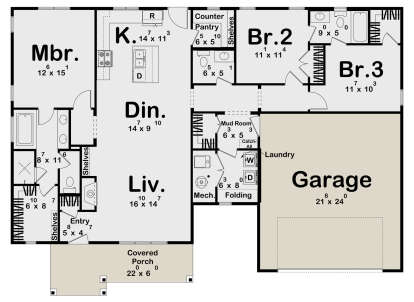 Main Floor for House Plan #963-01177