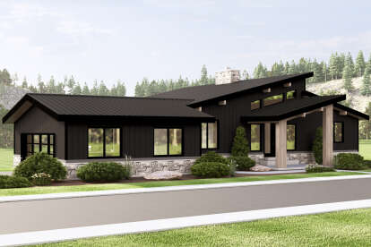 Contemporary House Plan #5032-00376 Elevation Photo