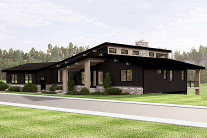 Contemporary House Plan #5032-00376 Elevation Photo