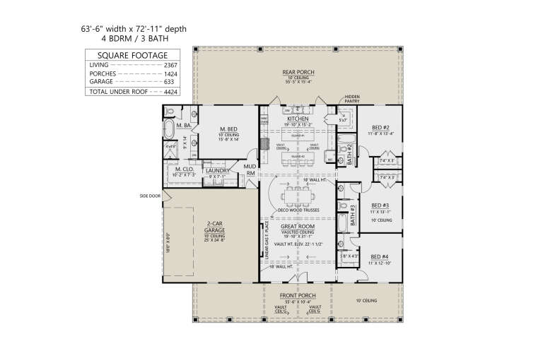 House Plan House Plan #33984 Drawing 1