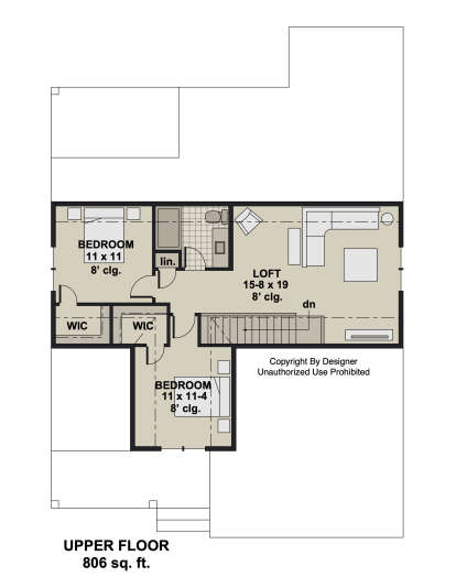 Second Floor for House Plan #098-00648