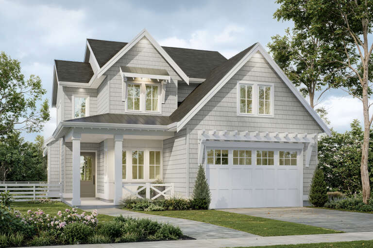 House Plan House Plan #33987 Angled Front Elevation