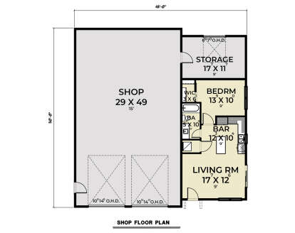 Garage Floor for House Plan #2464-00189