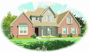 European House Plan #053-00453 Elevation Photo