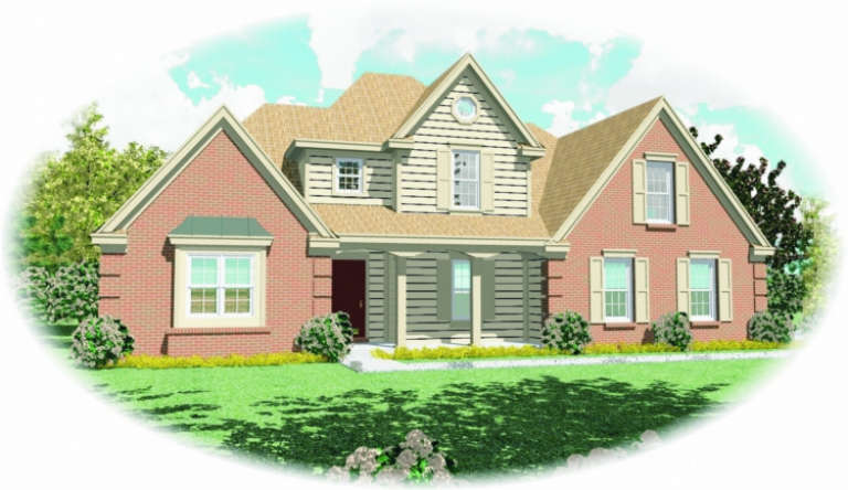 European House Plan #053-00453 Elevation Photo