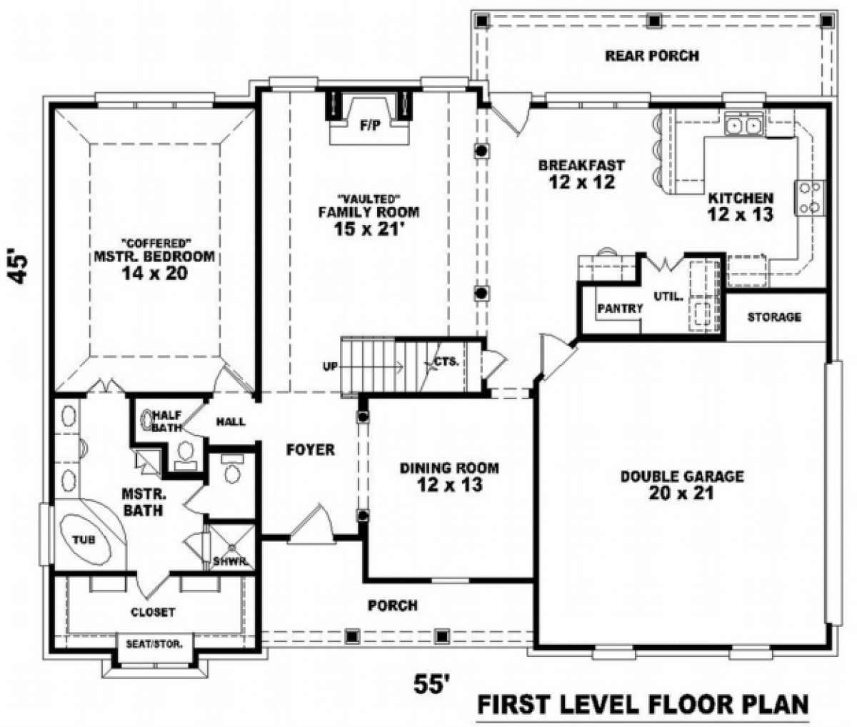 Floorplan 1 for House Plan #053-00453