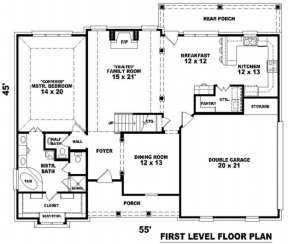 Floorplan 1 for House Plan #053-00453