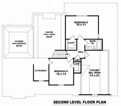 Floorplan 2 for House Plan #053-00453