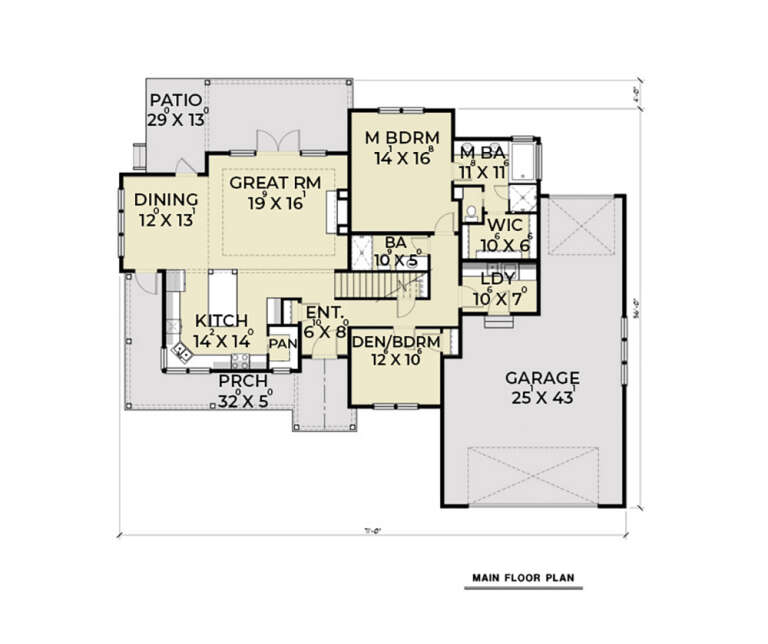House Plan House Plan #33990 Drawing 1