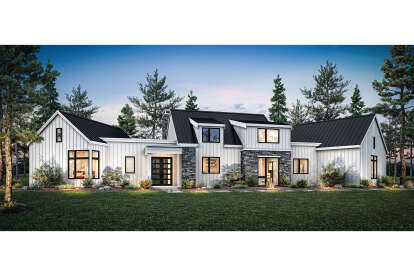 Modern Transitional House Plan #2464-00192 Elevation Photo