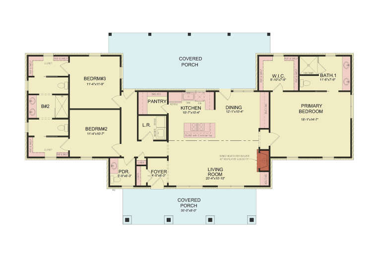 House Plan House Plan #33992 Drawing 1