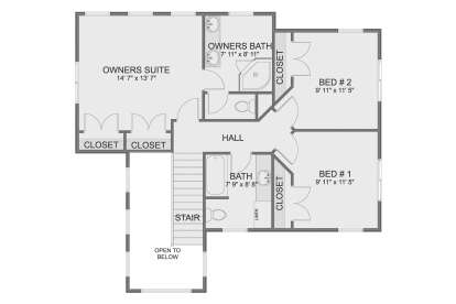 Second Floor for House Plan #2802-00430