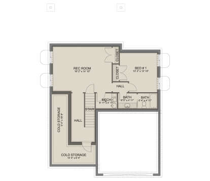 Basement for House Plan #2802-00430