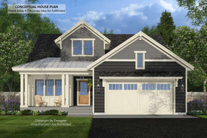 Craftsman House Plan #098-00649 Elevation Photo