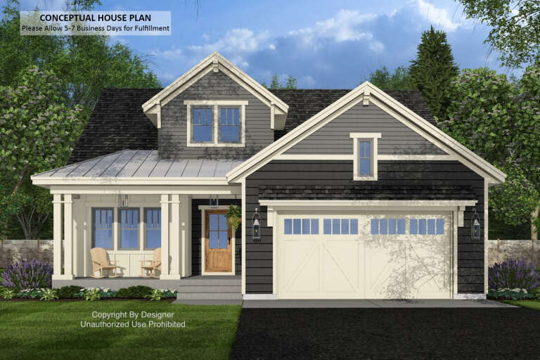 House Plan House Plan #33997 Front Elevation 