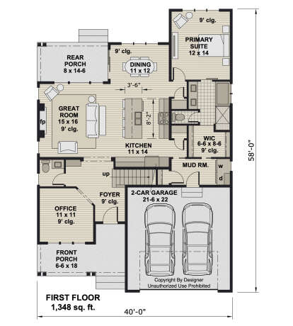 Main Floor for House Plan #098-00649