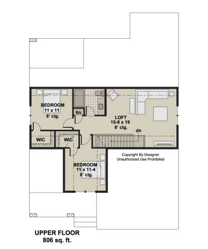 Second Floor for House Plan #098-00649
