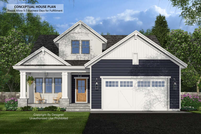 House Plan House Plan #33998 Front Elevation 
