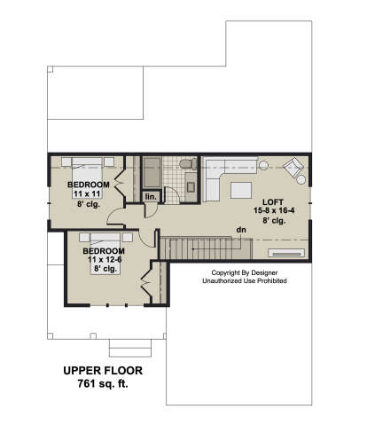 Second Floor for House Plan #098-00651