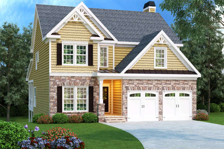 Craftsman House Plan #009-00017 Elevation Photo